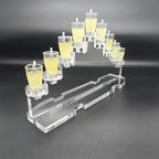 Medium Personalized Rise Noa Chanukiah – Custom Engraved Acrylic Hanukkah Menorah | Model # LSN-2403