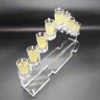 Medium Personalized Rise Noa Chanukiah – Custom Engraved Acrylic Hanukkah Menorah | Model # LSN-2403