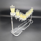 Large Personalized Curve Noa Collection Chanukiah – Custom Engraved Acrylic Hanukkah Menorah | Model # LSN-2404
