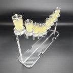 Large Personalized Curve Noa Collection Chanukiah – Custom Engraved Acrylic Hanukkah Menorah | Model # LSN-2404