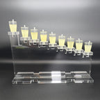 Large Personalized Step Noa Collection Chanukiah – Custom Engraved Acrylic Hanukkah Menorah | Model # LSN-2405