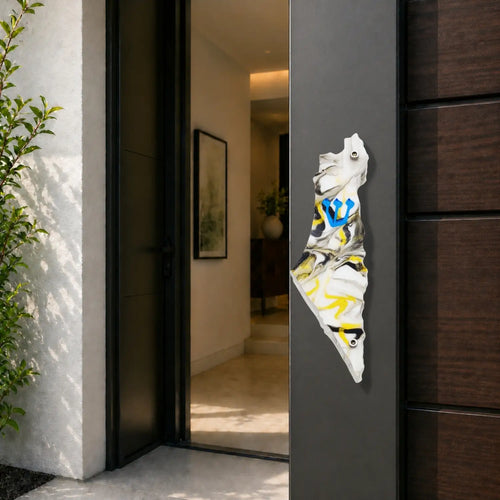 Genesis Map of Israel Mezuzah for Door – Handmade Premium Clear Acrylic Case – Model LSN-30002