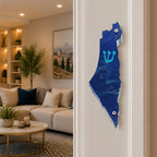 Genesis Map of Israel Mezuzah for Door – Handmade Premium Clear Acrylic Case – Model LSN-30003