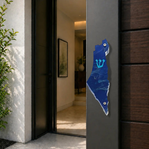 Genesis Map of Israel Mezuzah for Door – Handmade Premium Clear Acrylic Case – Model LSN-30003