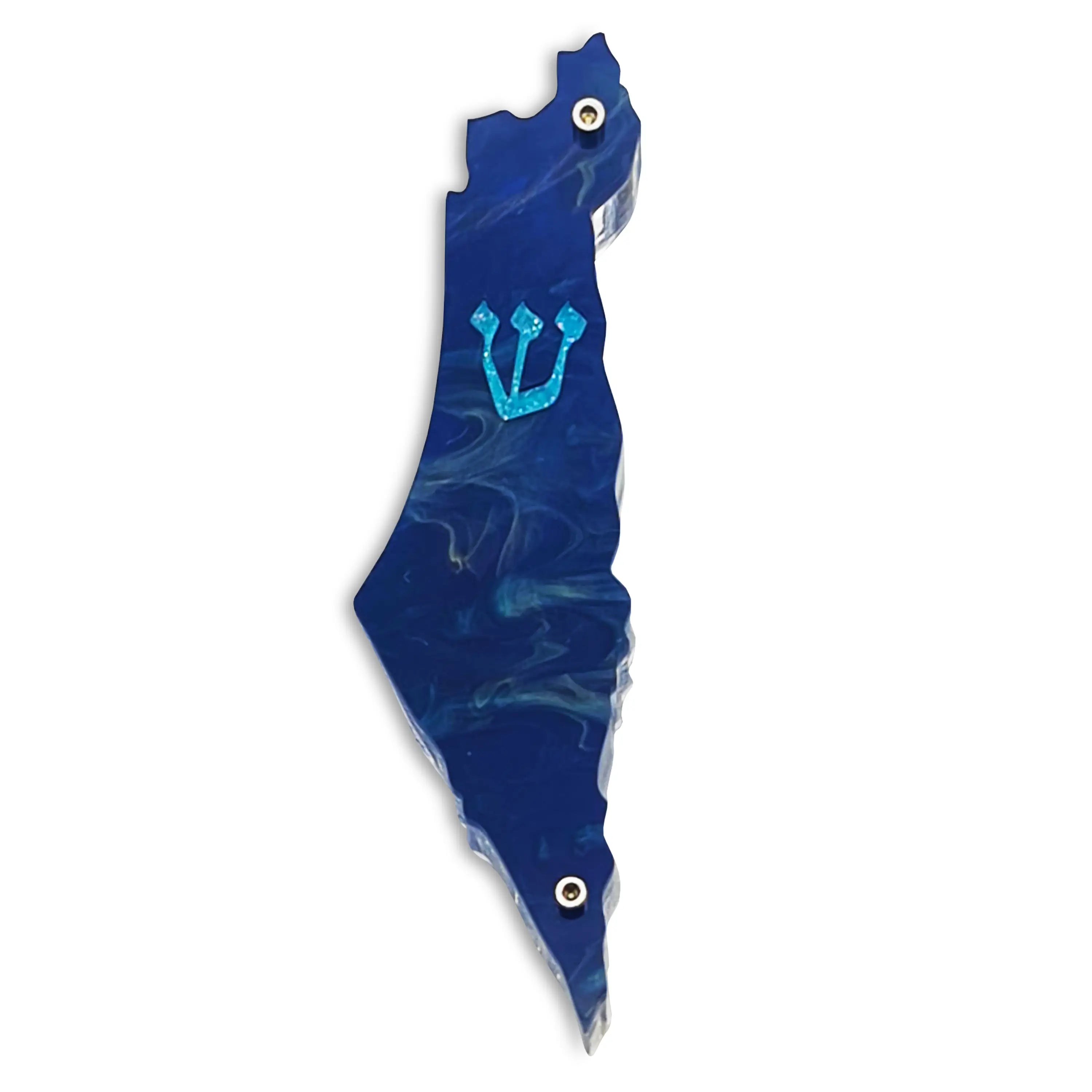 Genesis Map of Israel Mezuzah for Door – Handmade Premium Clear Acrylic Case – Model LSN-30003