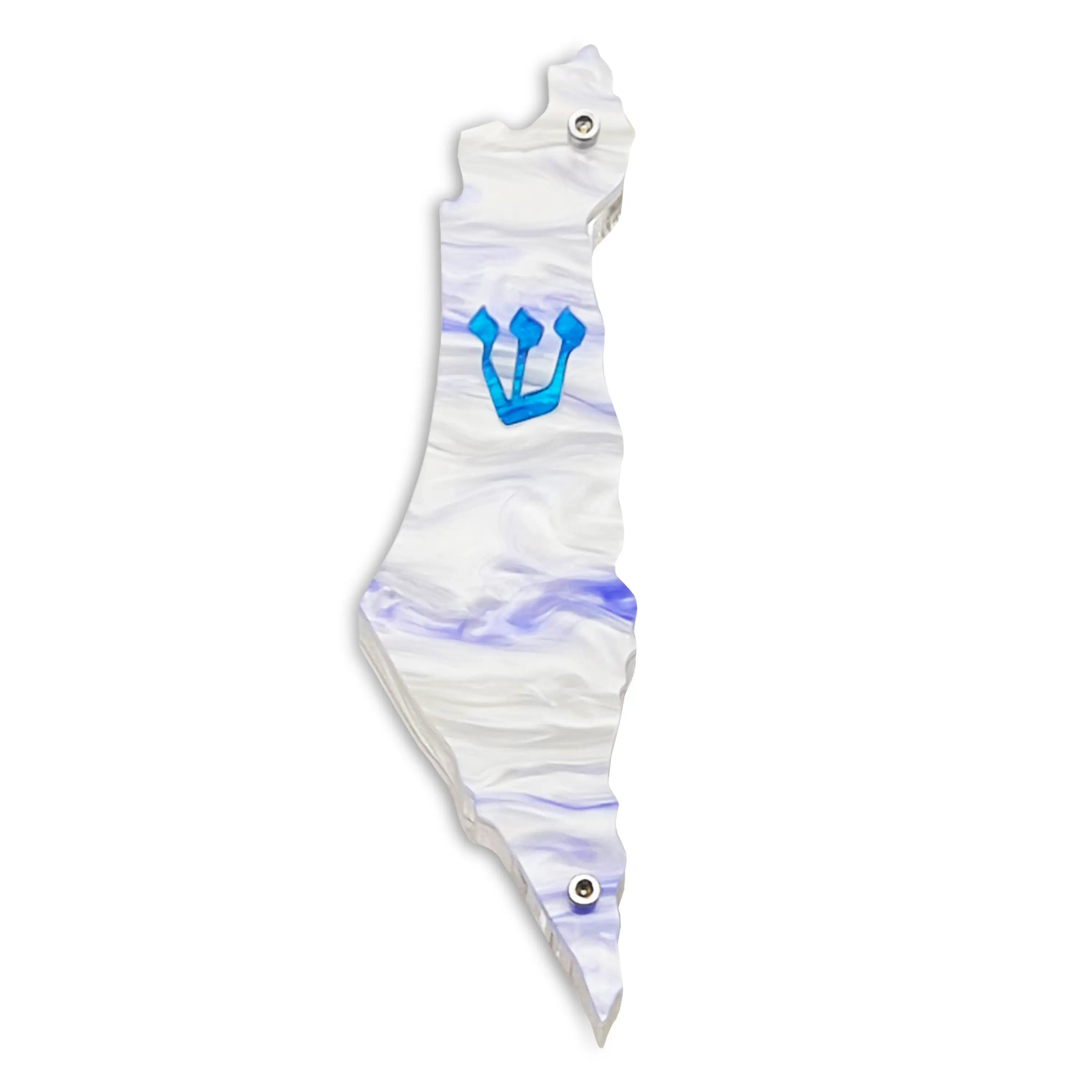 Genesis Map of Israel Mezuzah for Door – Handmade Premium Clear Acrylic Case – Model LSN-30004