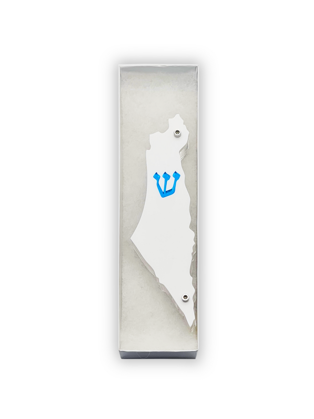 Genesis Map of Israel Mezuzah for Door – Handmade Premium Clear Acrylic Case – Model LSN-30005