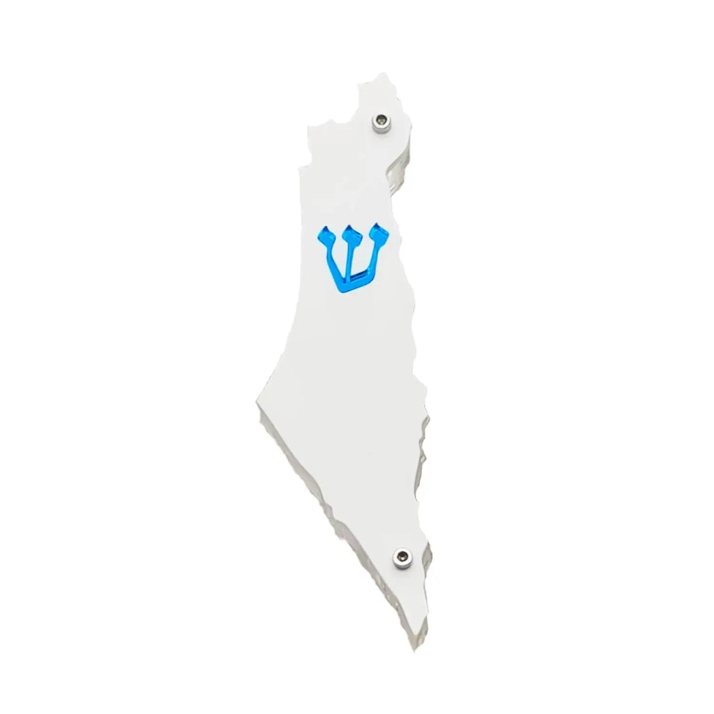 Genesis Map of Israel Mezuzah for Door – Handmade Premium Clear Acrylic Case – Model LSN-30005