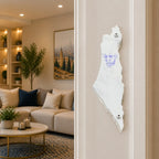 Genesis Map of Israel Mezuzah for Door – Handmade Premium Clear Acrylic Case – Model LSN-30006