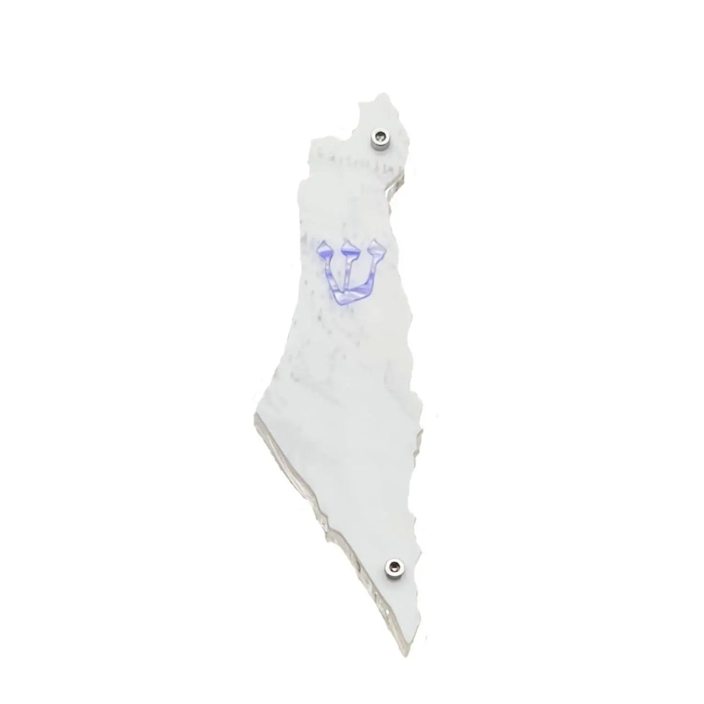 Genesis Map of Israel Mezuzah for Door – Handmade Premium Clear Acrylic Case – Model LSN-30006