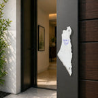 Genesis Map of Israel Mezuzah for Door – Handmade Premium Clear Acrylic Case – Model LSN-30006