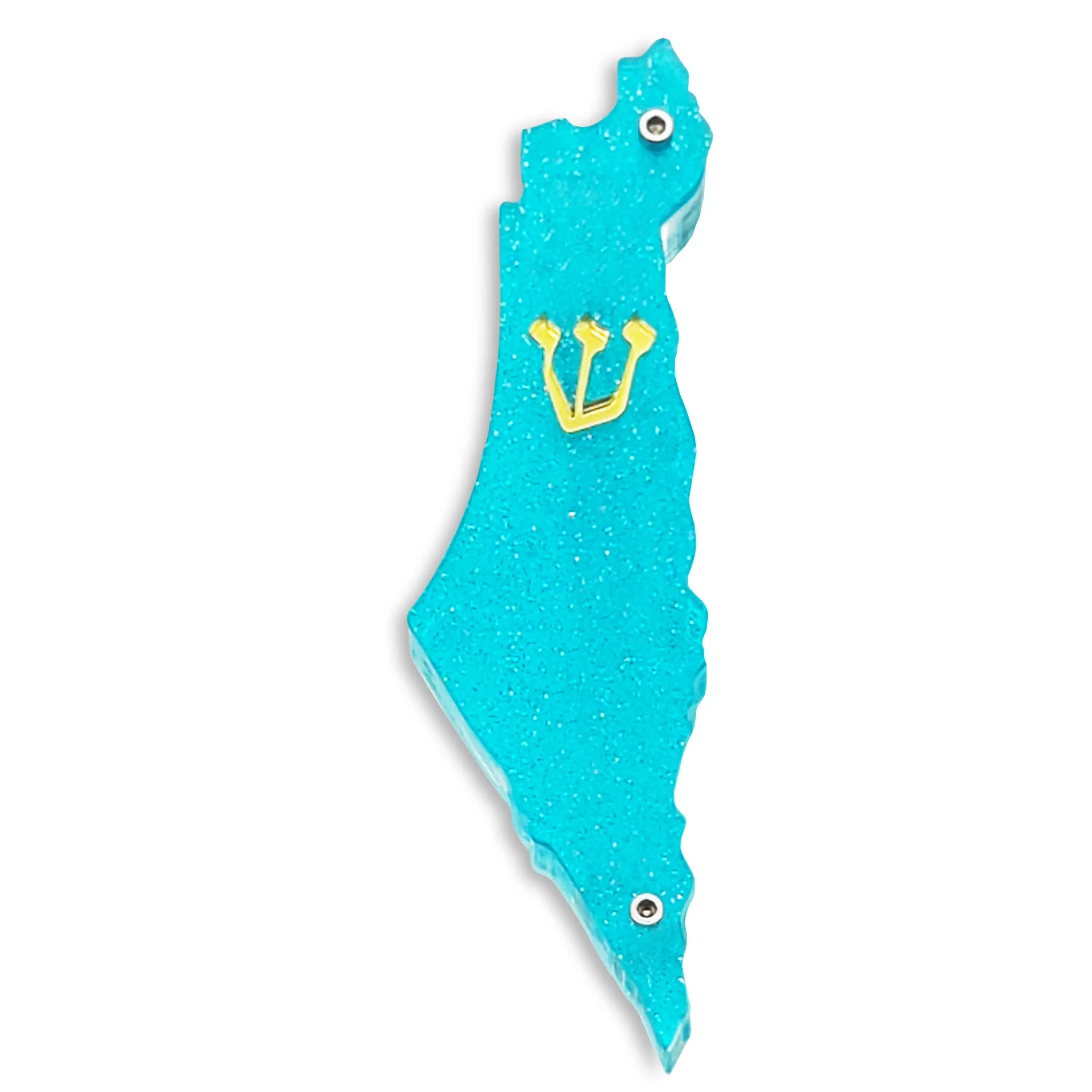 Genesis Map of Israel Mezuzah for Door – Handmade Premium Clear Acrylic Case – Model LSN-30007