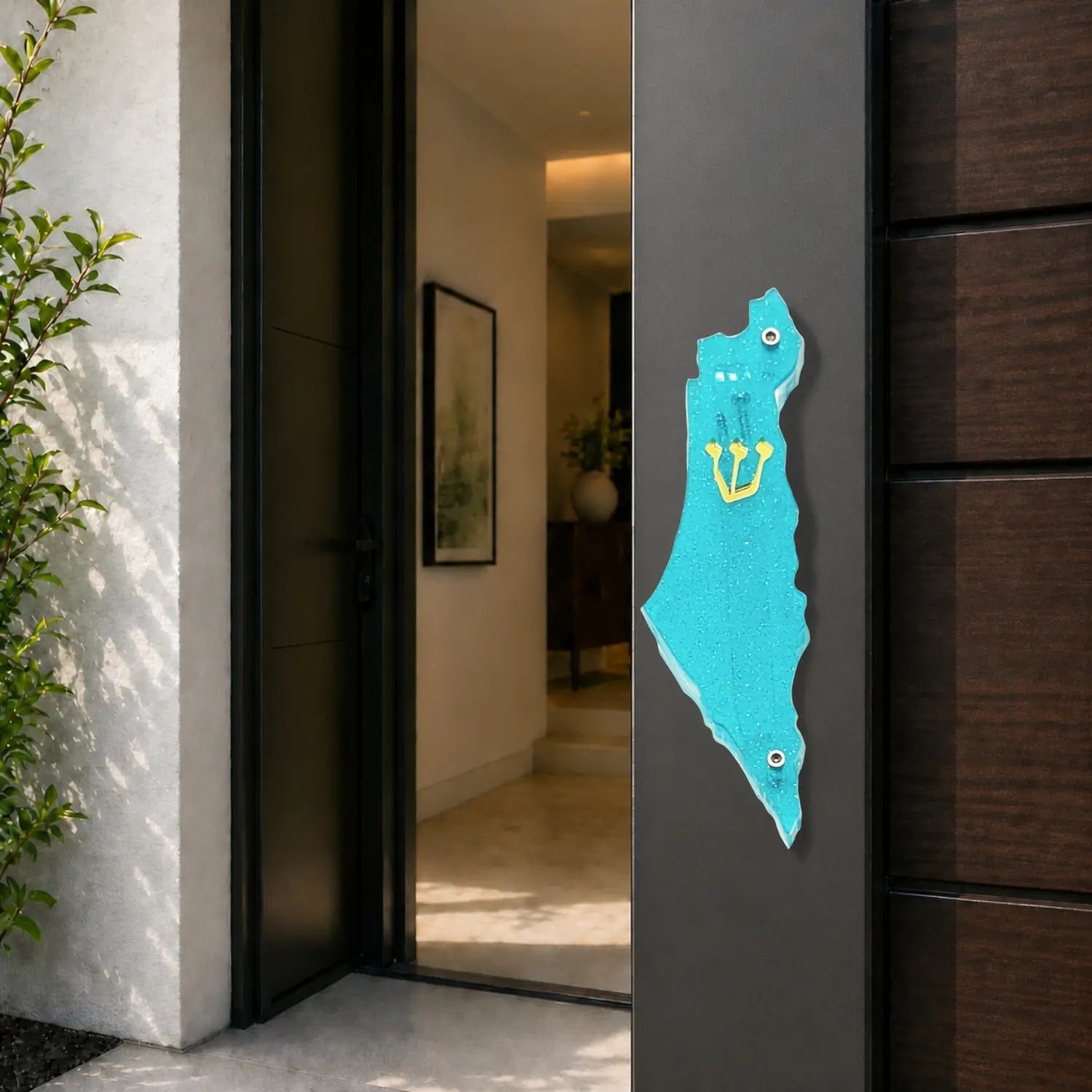 Genesis Map of Israel Mezuzah for Door – Handmade Premium Clear Acrylic Case – Model LSN-30007