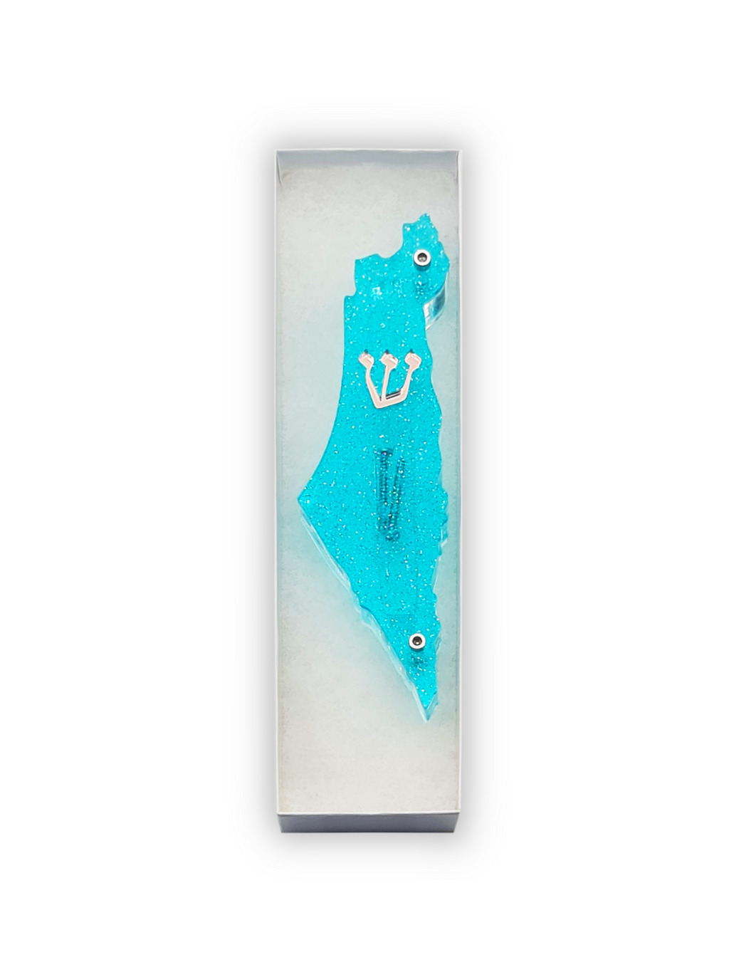 Genesis Map of Israel Mezuzah for Door – Handmade Premium Clear Acrylic Case – Model LSN-30008