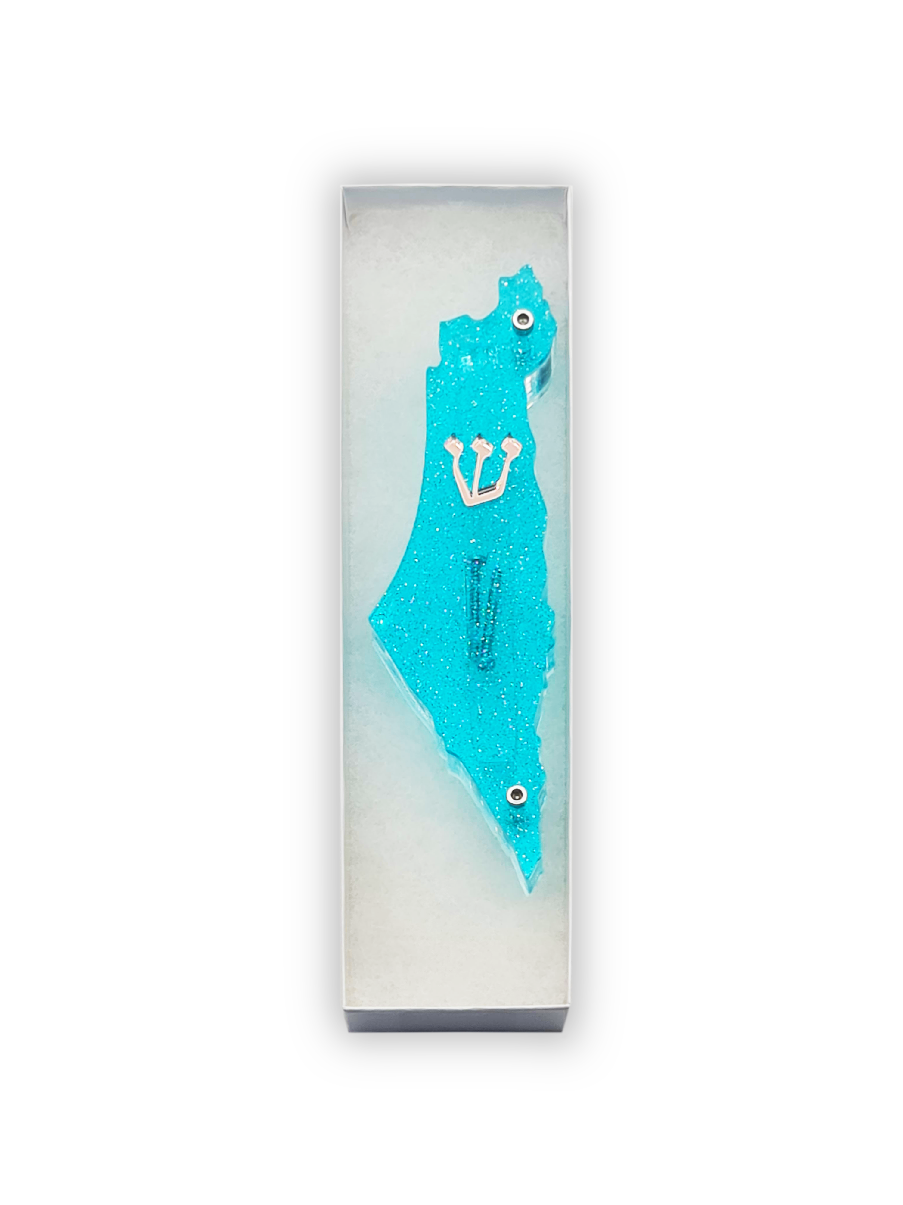 Genesis Map of Israel Mezuzah for Door – Handmade Premium Clear Acrylic Case – Model LSN-30008
