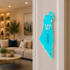 Genesis Map of Israel Mezuzah for Door – Handmade Premium Clear Acrylic Case – Model LSN-30008