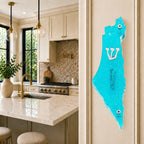 Genesis Map of Israel Mezuzah for Door – Handmade Premium Clear Acrylic Case – Model LSN-30008
