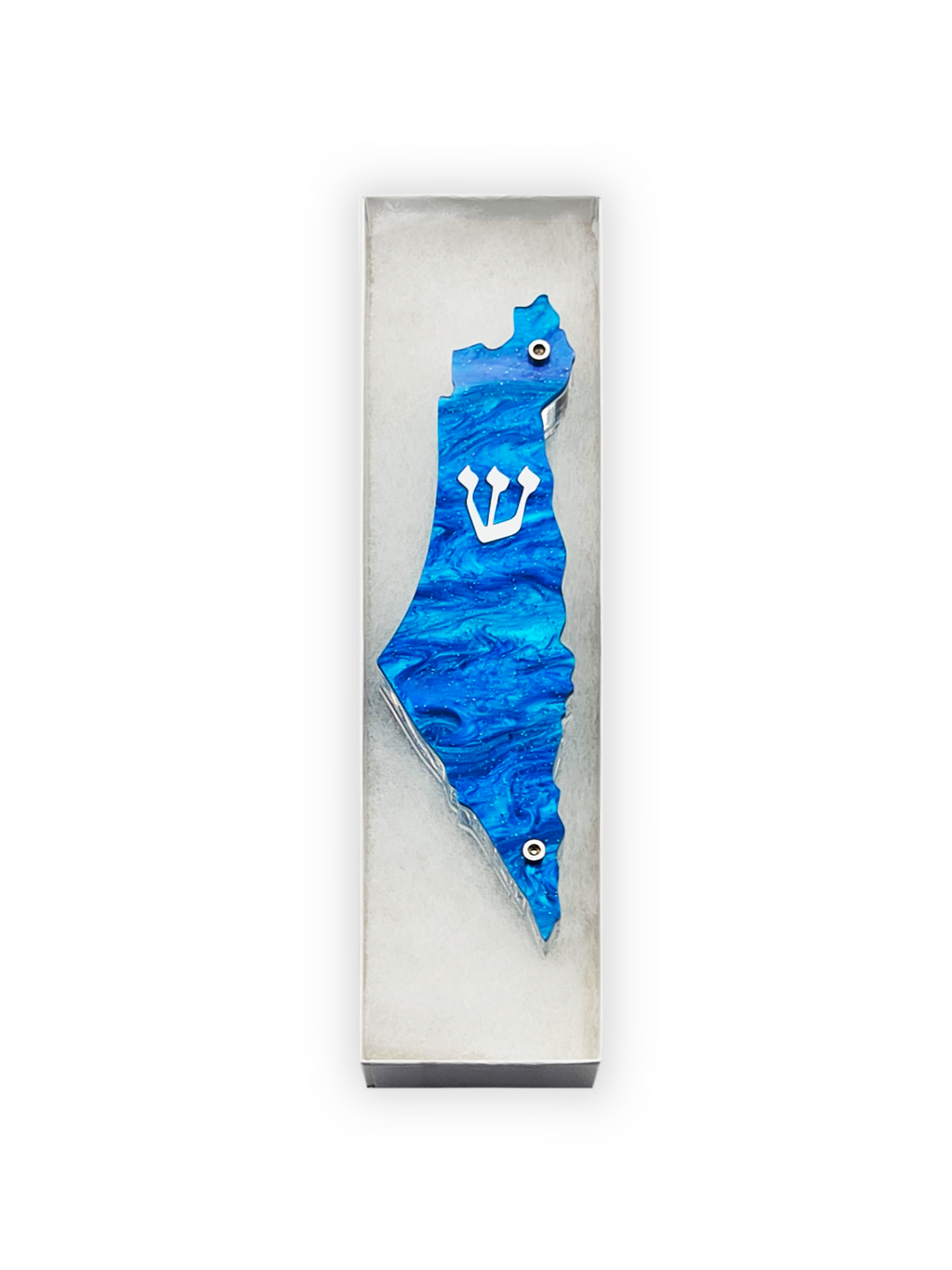 Genesis Map of Israel Mezuzah for Door – Handmade Premium Clear Acrylic Case – Model LSN-30009