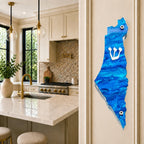 Genesis Map of Israel Mezuzah for Door – Handmade Premium Clear Acrylic Case – Model LSN-30009