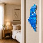 Genesis Map of Israel Mezuzah for Door – Handmade Premium Clear Acrylic Case – Model LSN-30009