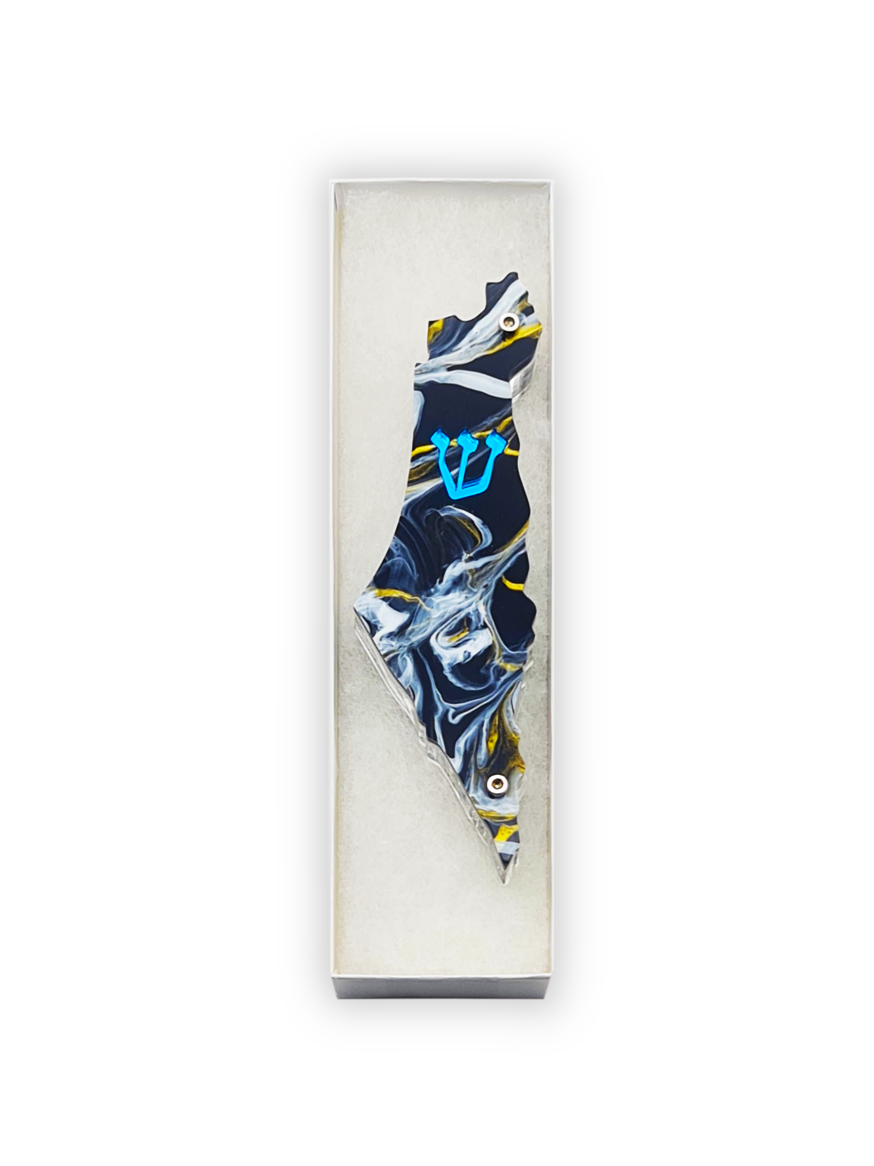 Genesis Map of Israel Mezuzah for Door – Handmade Premium Clear Acrylic Case – Model LSN-30010