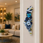 Genesis Map of Israel Mezuzah for Door – Handmade Premium Clear Acrylic Case – Model LSN-30010