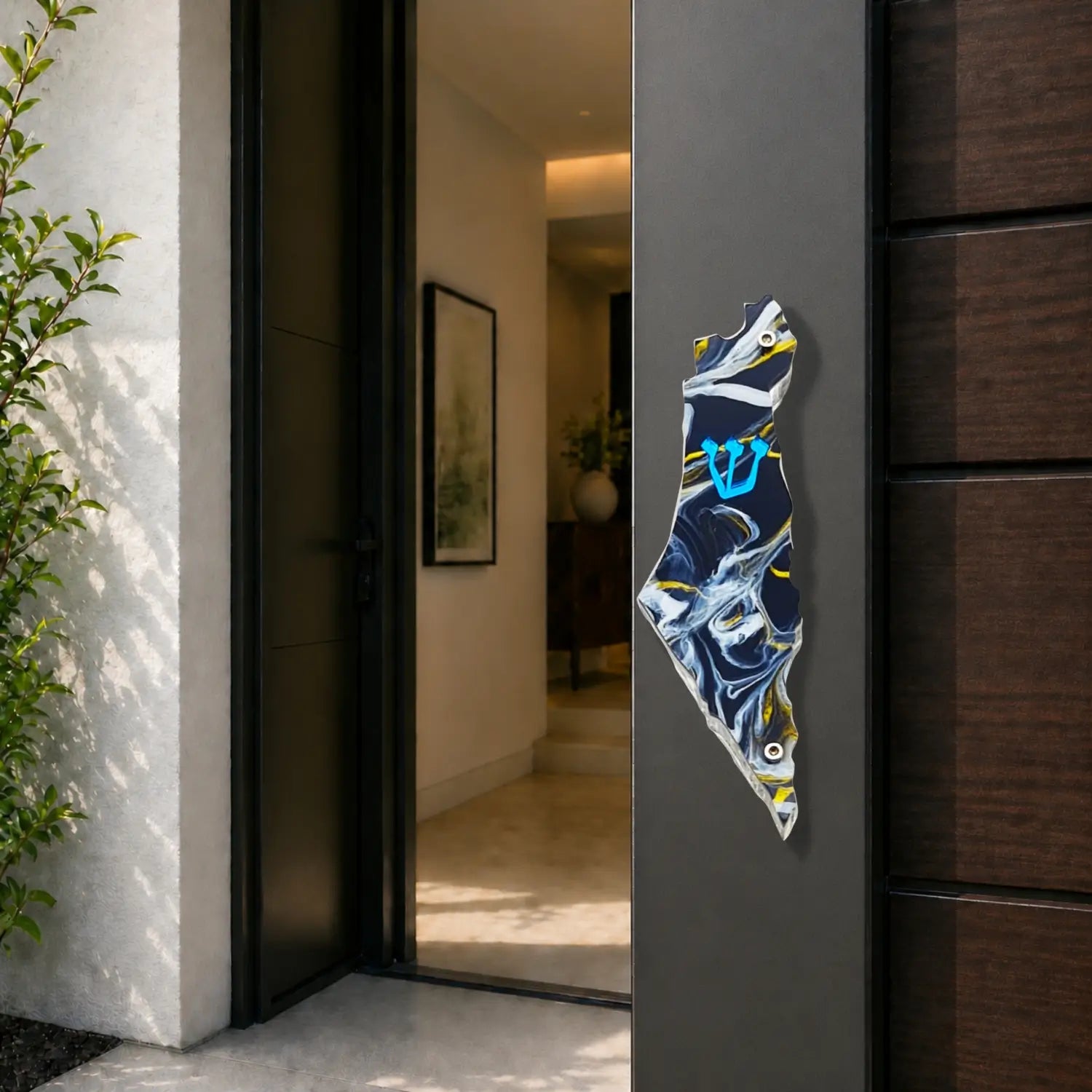Genesis Map of Israel Mezuzah for Door – Handmade Premium Clear Acrylic Case – Model LSN-30010
