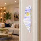 Genesis Map of Israel Mezuzah for Door – Handmade Premium Clear Acrylic Case – Model LSN-30011