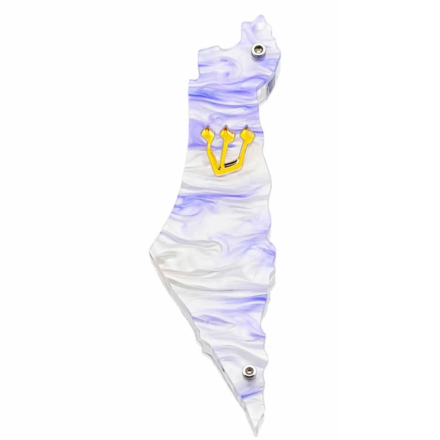Genesis Map of Israel Mezuzah for Door – Handmade Premium Clear Acrylic Case – Model LSN-30011