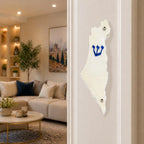 Genesis Map of Israel Mezuzah for Door – Handmade Premium Clear Acrylic Case – Model LSN-30012
