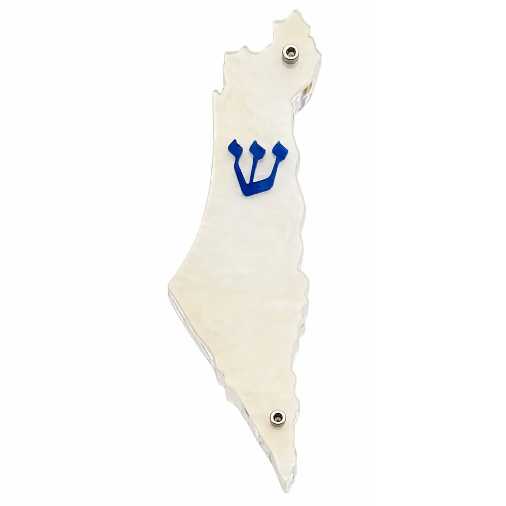 Genesis Map of Israel Mezuzah for Door – Handmade Premium Clear Acrylic Case – Model LSN-30012