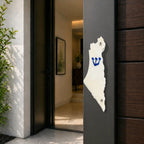 Genesis Map of Israel Mezuzah for Door – Handmade Premium Clear Acrylic Case – Model LSN-30012