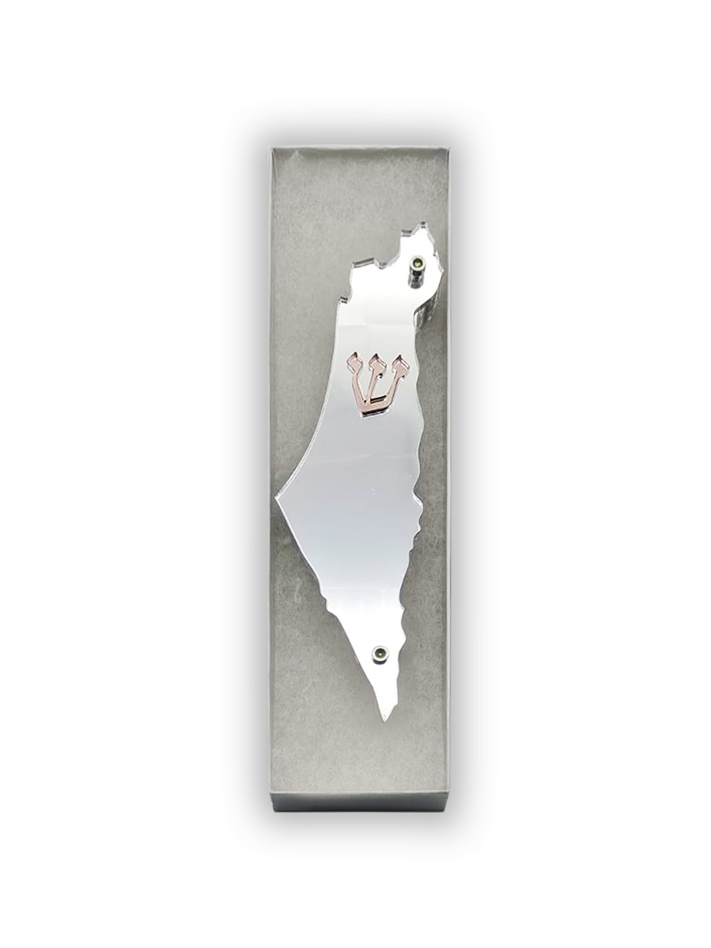 Genesis Map of Israel Mezuzah for Door – Handmade Premium Clear Acrylic Case – Model LSN-30014