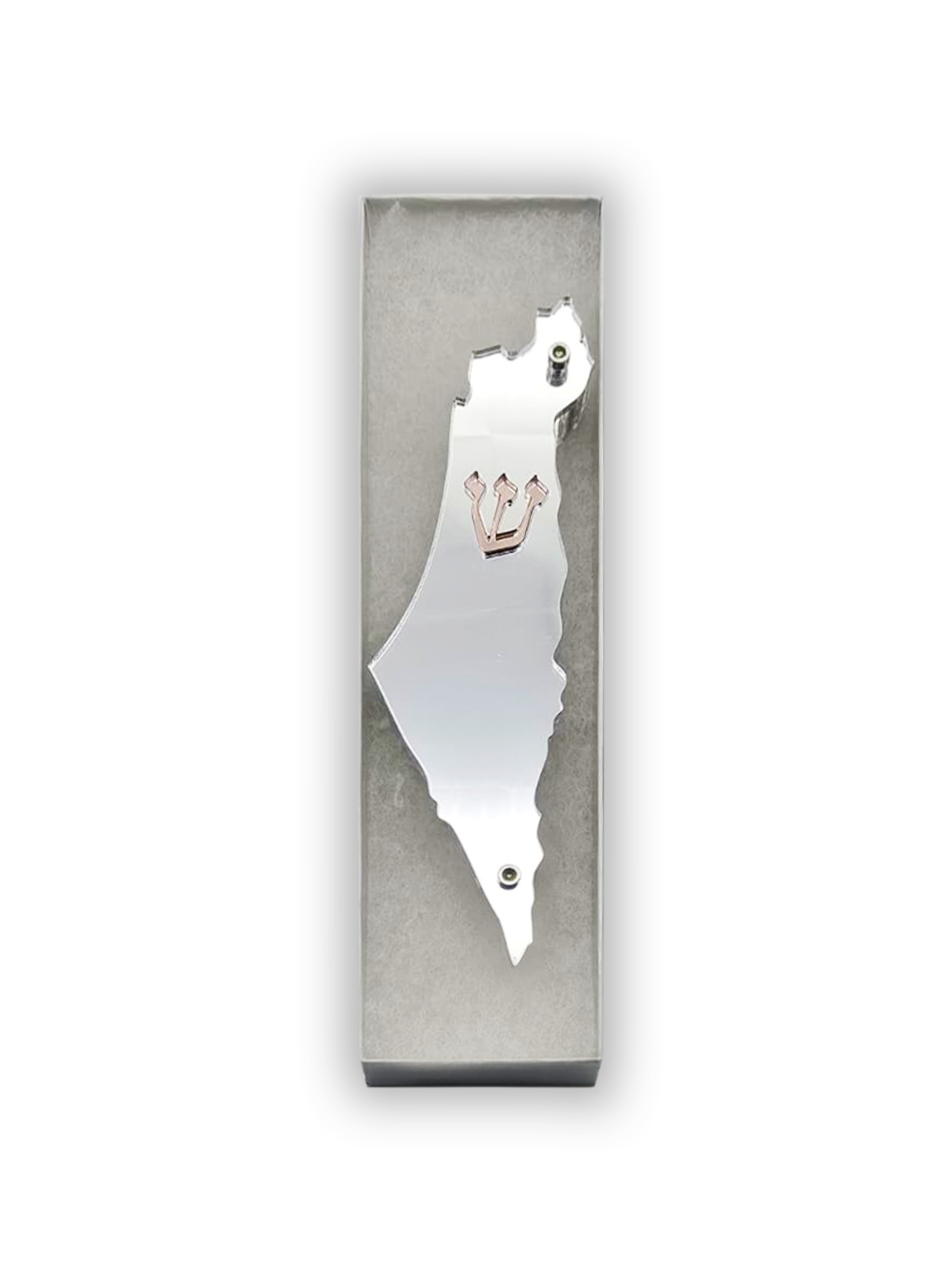Genesis Map of Israel Mezuzah for Door – Handmade Premium Clear Acrylic Case – Model LSN-30014