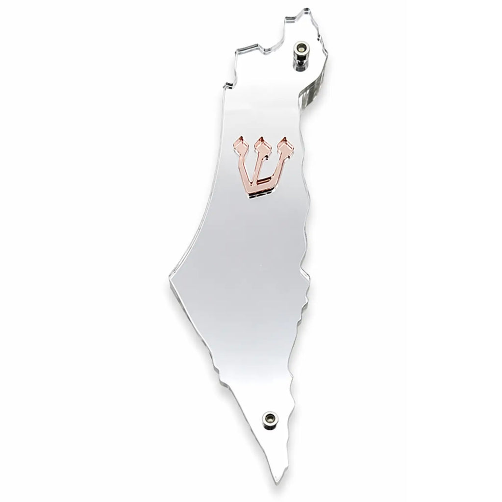 Genesis Map of Israel Mezuzah for Door – Handmade Premium Clear Acrylic Case – Model LSN-30014