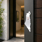 Genesis Map of Israel Mezuzah for Door – Handmade Premium Clear Acrylic Case – Model LSN-30014