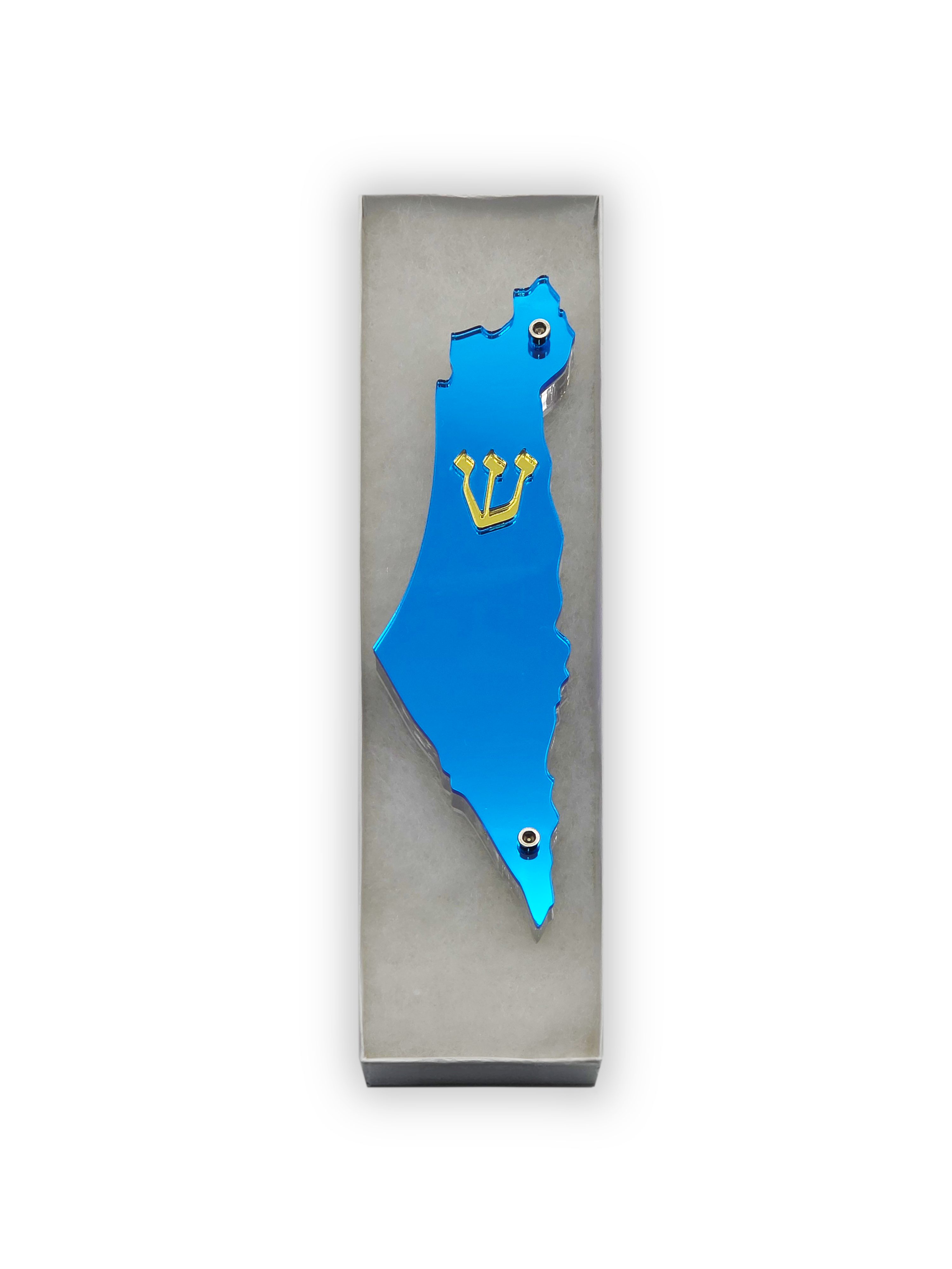 Genesis Map of Israel Mezuzah for Door – Handmade Premium Clear Acrylic Case – Model LSN-30015