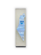 Genesis Map of Israel Mezuzah for Door – Handmade Premium Clear Acrylic Case – Model LSN-30016
