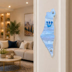 Genesis Map of Israel Mezuzah for Door – Handmade Premium Clear Acrylic Case – Model LSN-30016