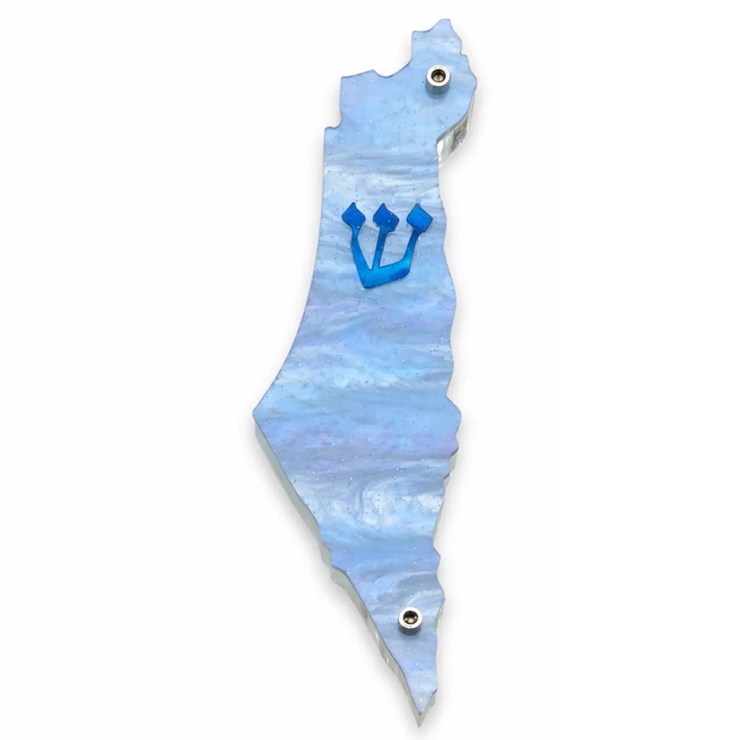 Genesis Map of Israel Mezuzah for Door – Handmade Premium Clear Acrylic Case – Model LSN-30016
