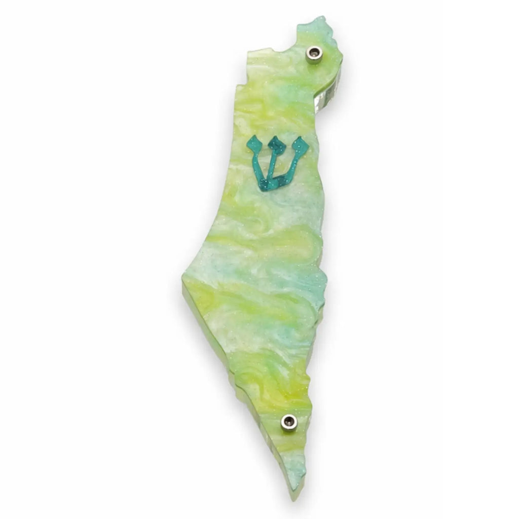 Genesis Map of Israel Mezuzah for Door – Handmade Premium Clear Acrylic Case – Model LSN-30017