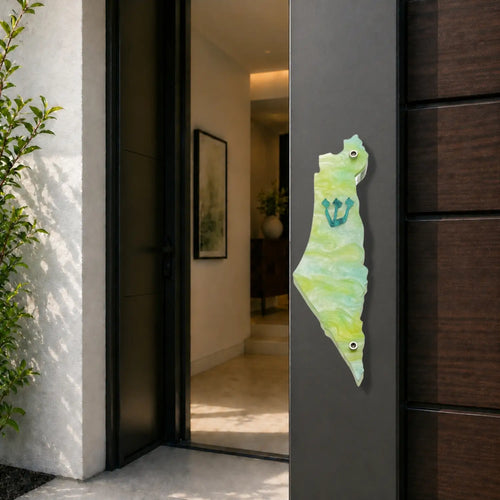 Genesis Map of Israel Mezuzah for Door – Handmade Premium Clear Acrylic Case – Model LSN-30017