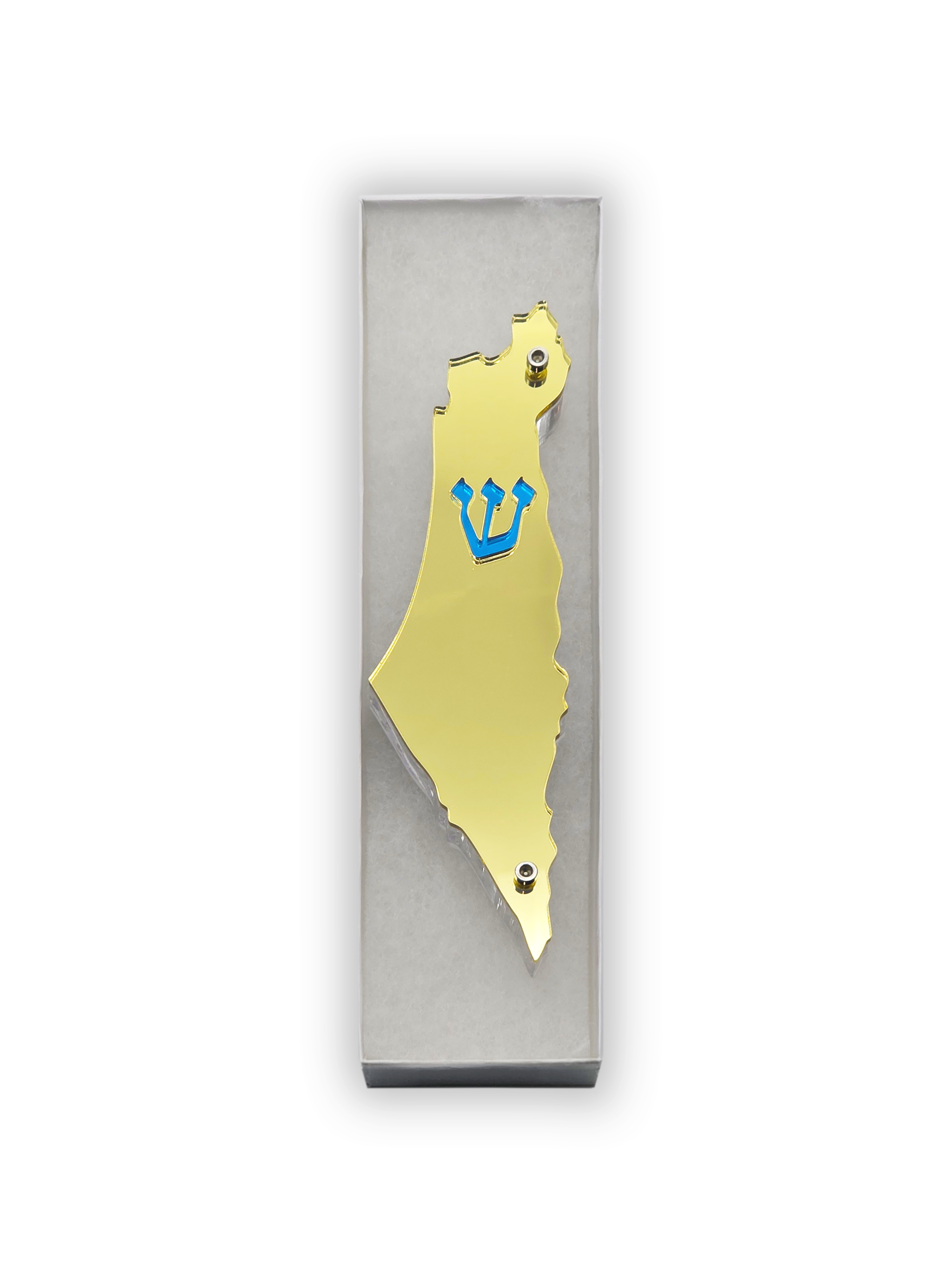 Genesis Map of Israel Mezuzah for Door – Handmade Premium Clear Acrylic Case – Model LSN-30019