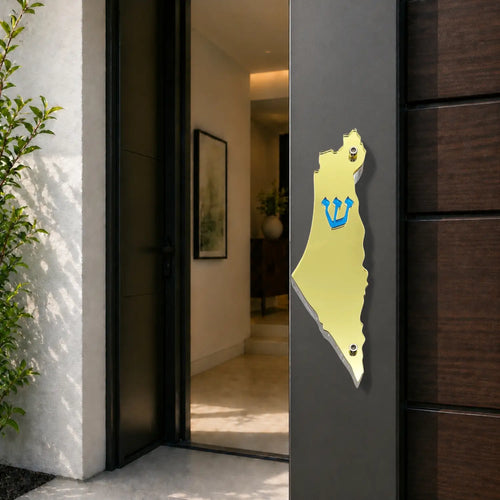 Genesis Map of Israel Mezuzah for Door – Handmade Premium Clear Acrylic Case – Model LSN-30019