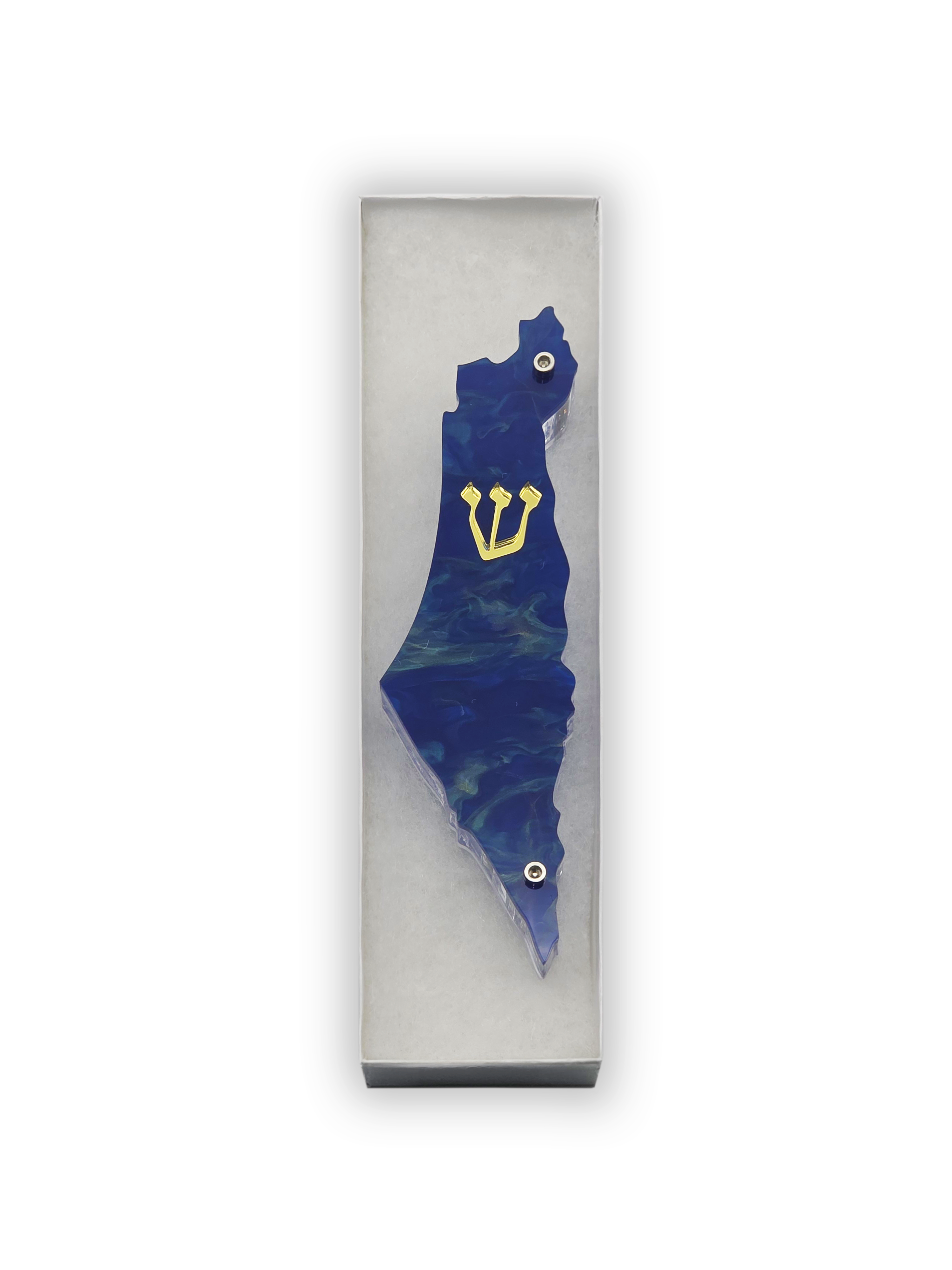 Genesis Map of Israel Mezuzah for Door – Handmade Premium Clear Acrylic Case – Model LSN-30020