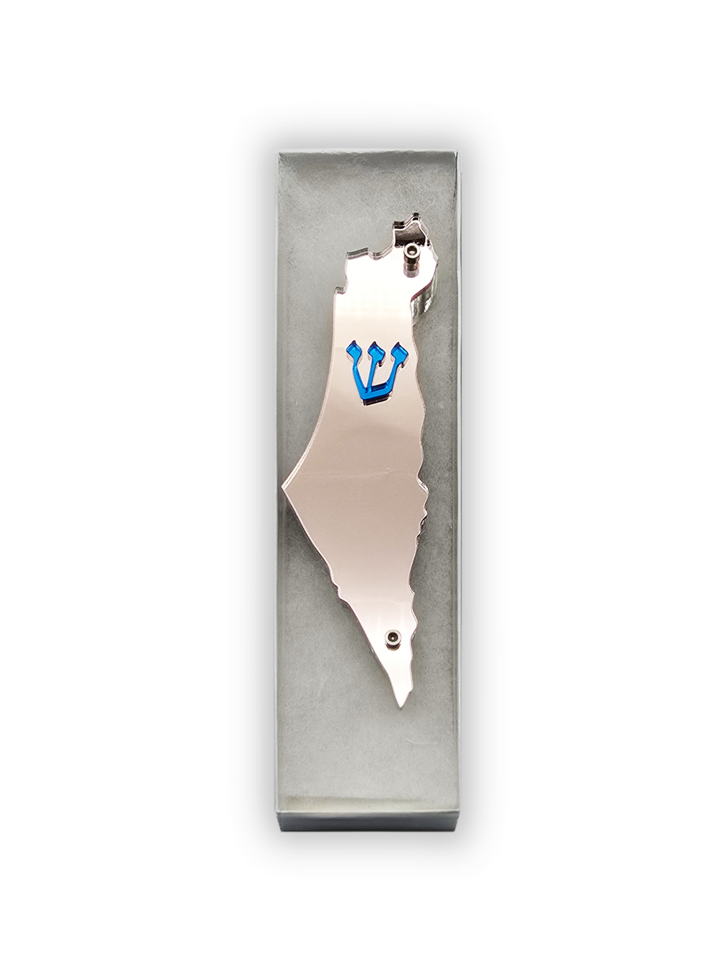 Genesis Map of Israel Mezuzah for Door – Handmade Premium Clear Acrylic Case – Model LSN-30021