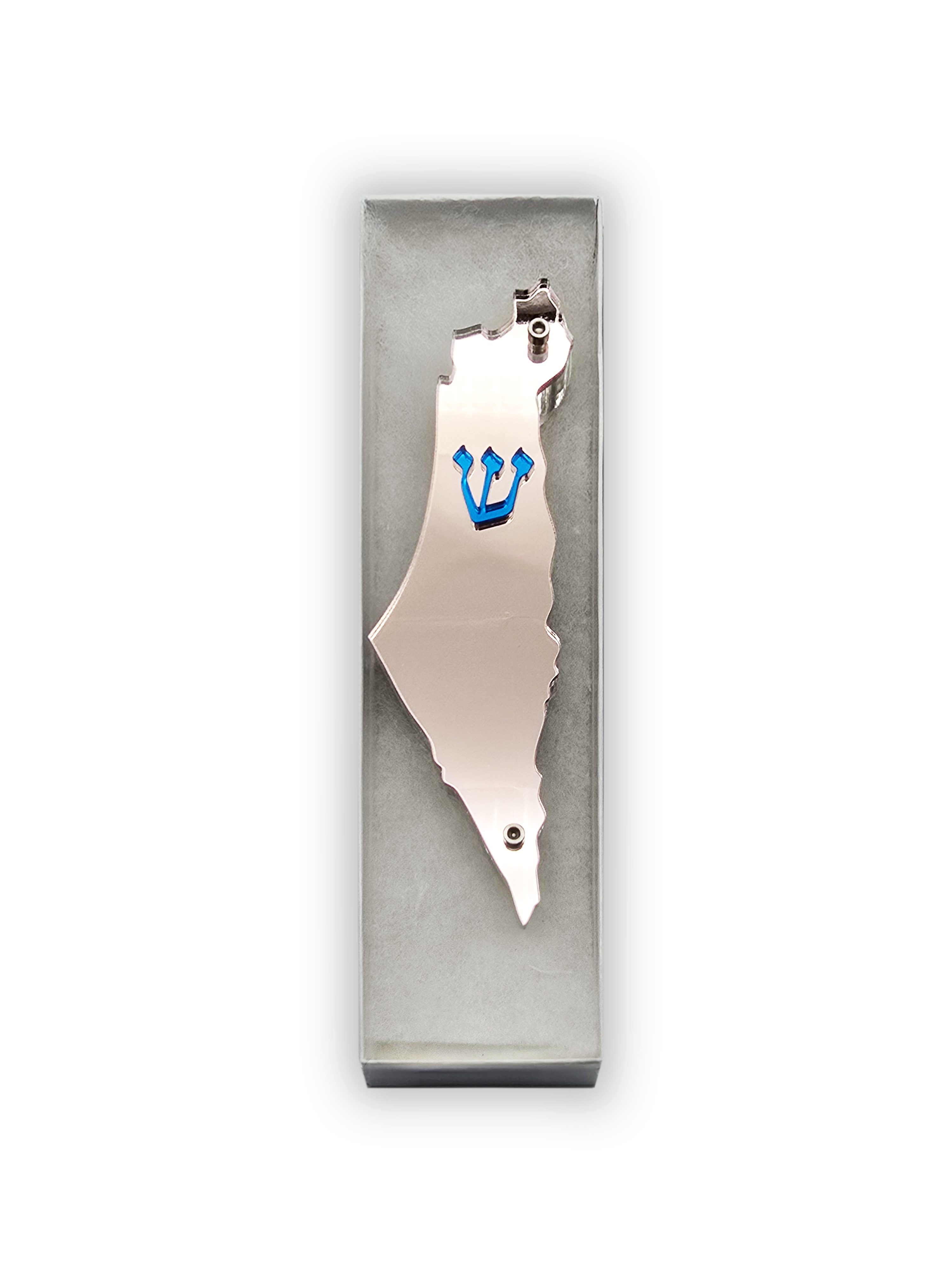 Genesis Map of Israel Mezuzah for Door – Handmade Premium Clear Acrylic Case – Model LSN-30021