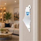 Genesis Map of Israel Mezuzah for Door – Handmade Premium Clear Acrylic Case – Model LSN-30021