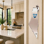 Genesis Map of Israel Mezuzah for Door – Handmade Premium Clear Acrylic Case – Model LSN-30021