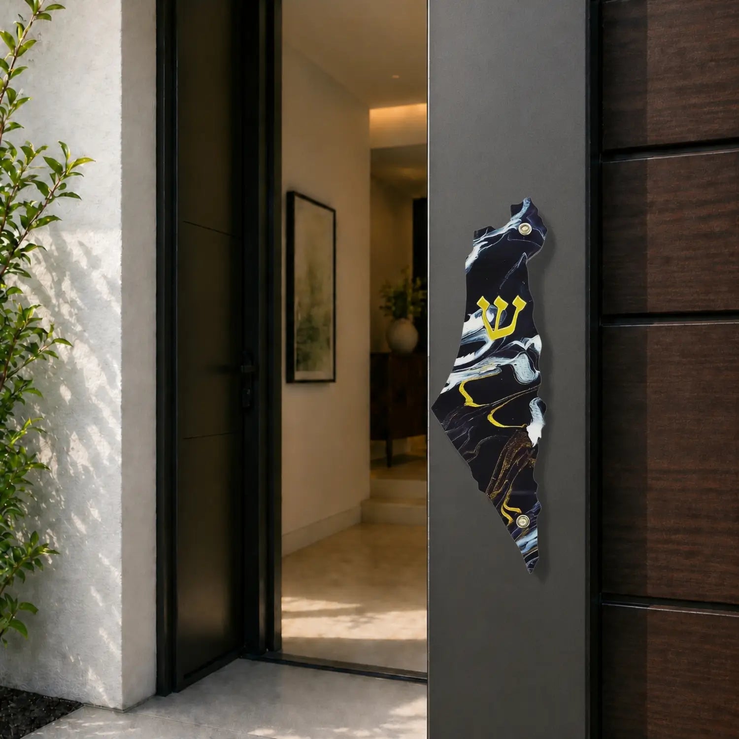 Genesis Map of Israel Mezuzah for Door – Handmade Premium Clear Acrylic Case – Model LSN-30022